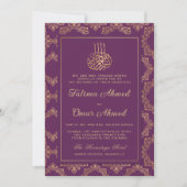 Gold Lijst  Paars islamitisch  Kaart (Voorkant)