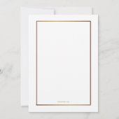 Gold Lijst Photo Verloving Invitation Kaart (Achterkant)
