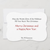 Gold Lijst Pine Boughs Fancy - kerstfoto's Feestdagenkaart (Achterkant)