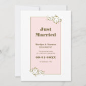 Gold Lijst Pink Wedding Announding Aankondiging (Voorkant)