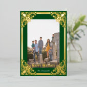 Gold Lijst Prettige feestdagen Foto (Staand Voorkant)