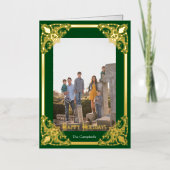 Gold Lijst Prettige feestdagen Foto Folie Wenskaart (Voorkant)