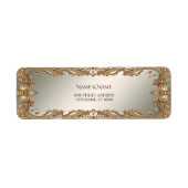 Gold  Lijst Retour Adres Label (Voorkant)