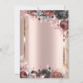 Gold Lijst, Roos Gold Chic Flowers Retirement Kaart (Achterkant)