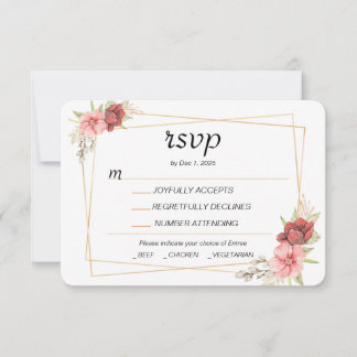 Gold Lijst RSVP-kaart RSVP Kaartje
