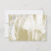 Gold Lijst Silver en Gold Spletters Weddenschap RSVP Kaartje (Achterkant)