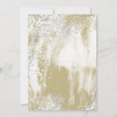 Gold Lijst Silver & Gold Spletters Abstract huweli Kaart (Achterkant)