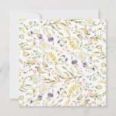 Gold Lijst Spring Boho Wildflower Pampas Birthday Kaart (Achterkant)