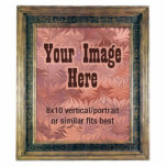 Gold Lijst Staand Fotobeeldje<br><div class="desc">Upload uw eigen favoriete foto of illustratie naar dit foto-realistische antiek lijst voor een unieke gave of decoratie.</div>
