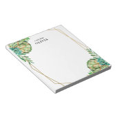 Gold Lijst Succulent, op maat gesneden Notitieblok (Schuin)