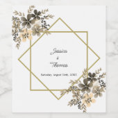 Gold Lijst - Valle kleuren - Ontvanging van het hu Wijn Etiket (Enkel label)