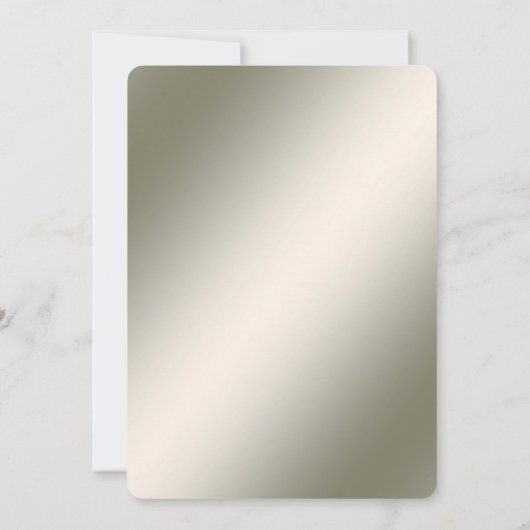 Gold  Lijst Verloving Uitnodiging (Achterkant)