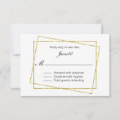 Gold Lijst Wedding RSVP (Voorkant)