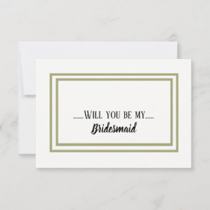 Gold Lijst zal je mijn Bridesmaid zijn Kaart