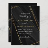 Gold Lijsten Luxury Golden Black Weddenschap (Voorkant / Achterkant)