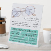 Gold Lijsten, Opticien, Technical Practitioner Reclamebord Met Voetstuk (Insitu)
