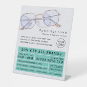 Gold Lijsten, Opticien, Technical Practitioner Reclamebord Met Voetstuk (Voorkant)