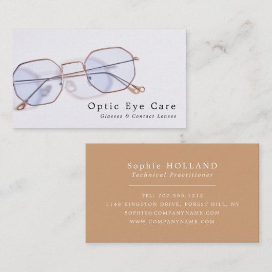 Gold Lijsten, Opticien, Technical Practitioner Visitekaartje (Voorkant / Achterkant)