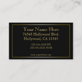 Gold Limo Classic Cars Visitekaartje (Achterkant)