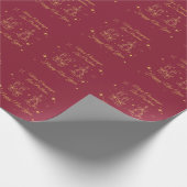 Gold Line Art New Year Design Cadeaupapier (Hoek)