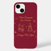 Gold Line Art New Year Design Case-Mate iPhone Case (Achterkant)