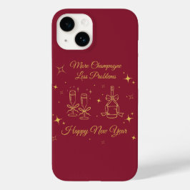 Gold Line Art New Year Design Case-Mate iPhone 14 Hoesje