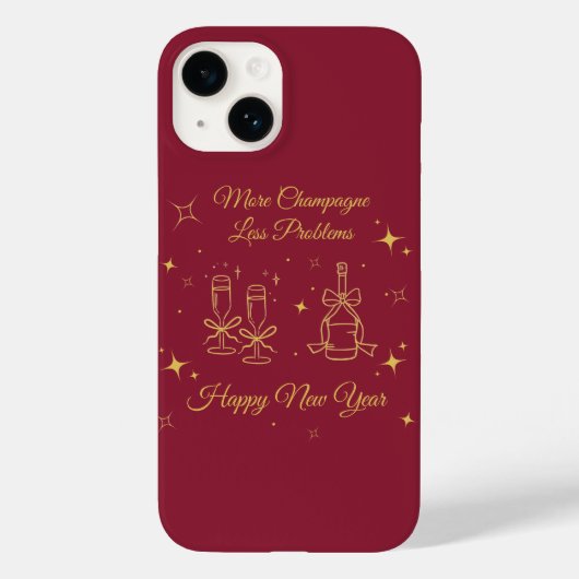 Gold Line Art New Year Design Case-Mate iPhone Case (Achterkant)