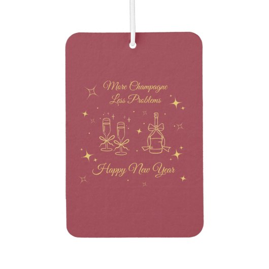 Gold Line Art New Year Design Luchtverfrisser (Voorkant)