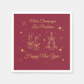 Gold Line Art New Year Design Servet (Voorkant)