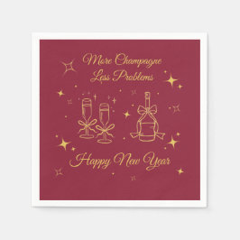 Gold Line Art New Year Design Servet