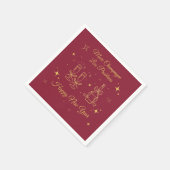 Gold Line Art New Year Design Servet (Hoek)