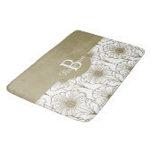 Gold Line Bloemen Patroon Badmat (Gekanteld)