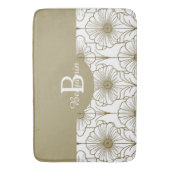 Gold Line Bloemen Patroon Badmat (Voorkant Verticaal)