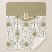 Gold Line Bloempatroon Sherpa Deken (Voorkant)