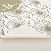 Gold Line Bloempatroon Sherpa Deken (3/4)