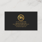 Gold Line Column Exquise Black Chauffeur Visitekaartje (Achterkant)