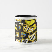 GOLD Line – Elegante Minimalistische Abstracte Mok (Midden)