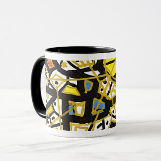 GOLD Line – Elegante Minimalistische Abstracte Mok