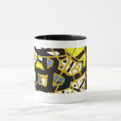 GOLD Line – Elegante Minimalistische Abstracte Mok (Midden)