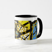 GOLD Line – Elegante Minimalistische Abstracte Mok (Voorkant rechts)