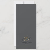 Gold Line Floral 25th Anniversary Menu ID1169 (Achterkant)