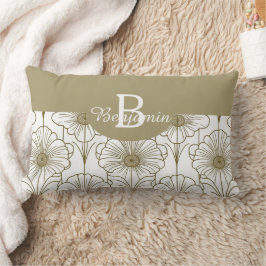 Gold Line Floral Pattern Sierkussen Kussen