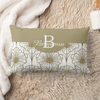 Gold Line Floral Pattern Sierkussen Kussen