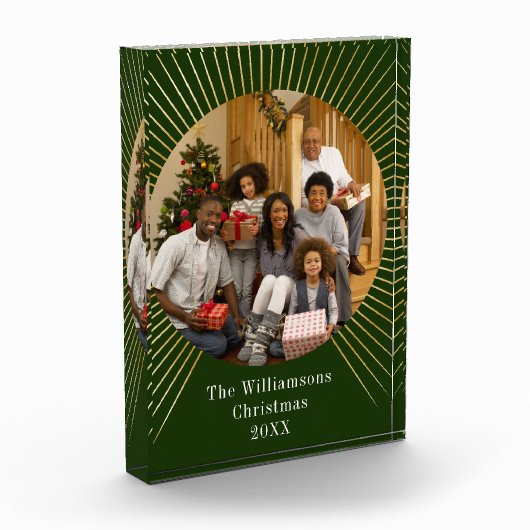 Gold Line Green-kerstfeest Fotoblokken (Links)