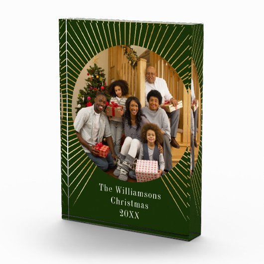 Gold Line Green-kerstfeest Fotoblokken (Rechts)