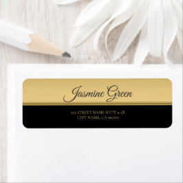 Gold line op zwart en gouden label