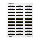 Gold Line op zwart en wit Etiket (Full Sheet)