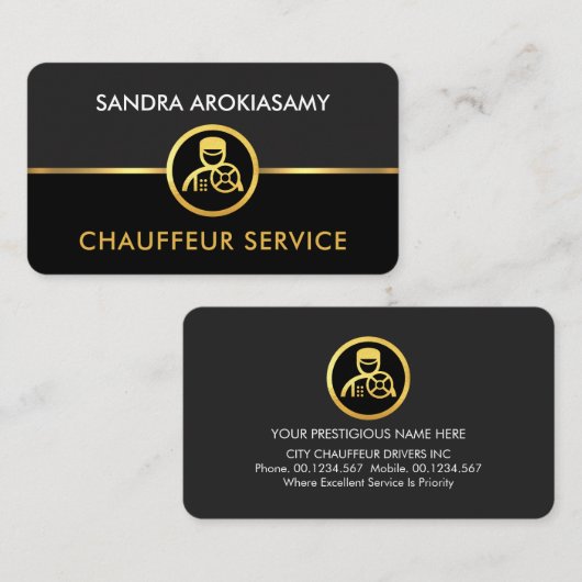 Gold Line Professional Driver Visitekaartje (Voorkant / Achterkant)