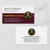 Gold Line Red Grunge Rijden Visitekaartje (Voorkant / Achterkant)