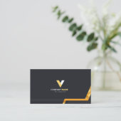 Gold Line Style Luxe Visitekaartje (Staand voorkant)